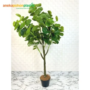 Pohon Artificial Mangkokan X4 T140 Semi Latex Pot Dasar Hitam